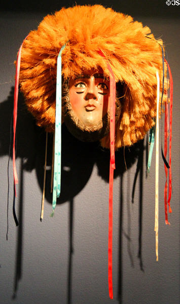 Parachico mask (c1970) from Mexico at San Antonio Museum of Art. San Antonio, TX.