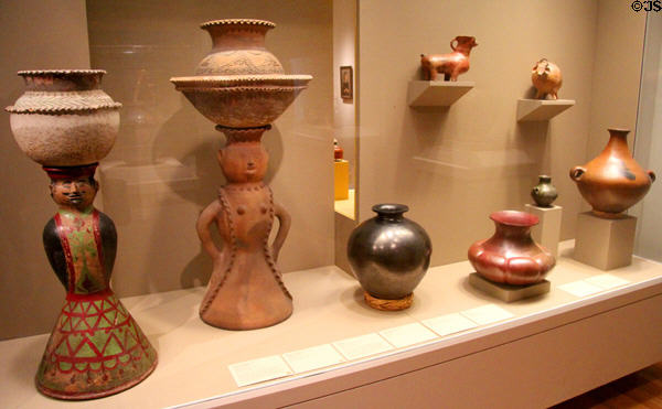 Collection of Hispanic pottery at San Antonio Museum of Art. San Antonio, TX.