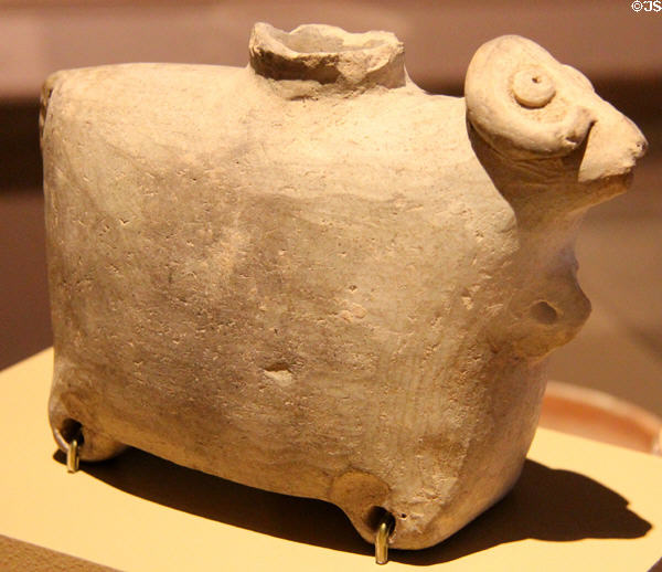 Buffware earthenware vessel (10th-8th C BCE) from Iran at San Antonio Museum of Art. San Antonio, TX.