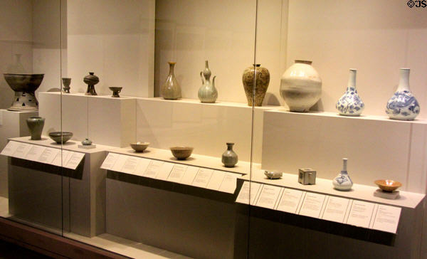 Collection of Korean porcelains at San Antonio Museum of Art. San Antonio, TX.