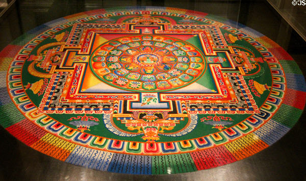 Tibetan medicine Buddha sand mandala (2001) at San Antonio Museum of Art. San Antonio, TX.