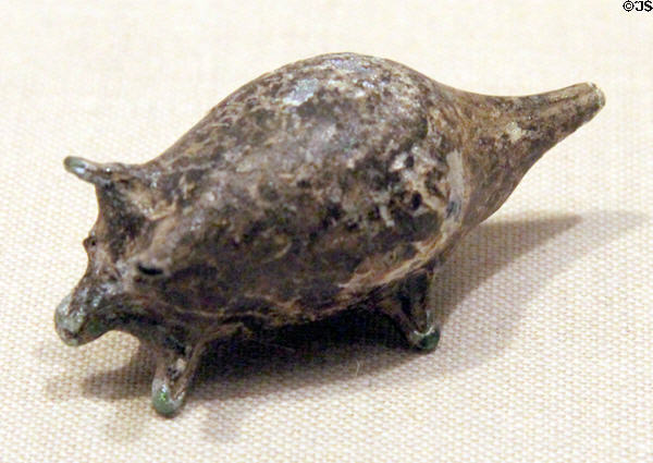 glass sculpture in shape of mouse (c2nd-3rd C CE) prob. from Syria at San Antonio Museum of Art. San Antonio, TX.