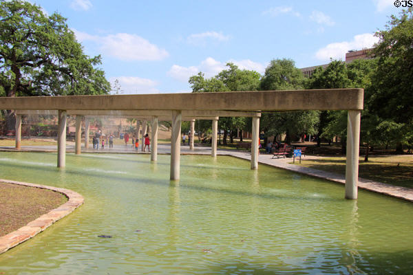 Water features & spray at HemisFair Park. San Antonio, TX.