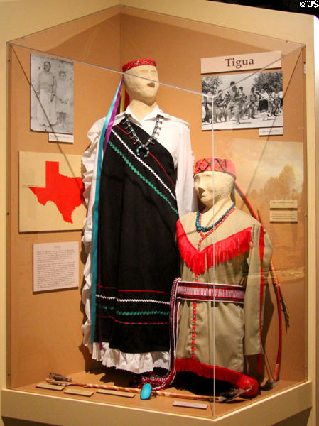 Natives Tigua dress at Institute of Texan Cultures. San Antonio, TX.