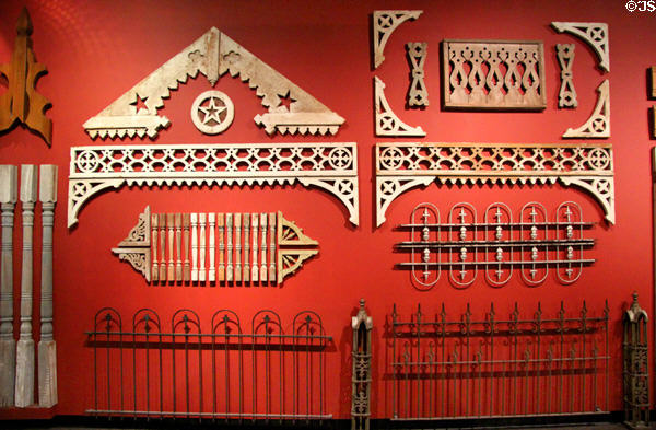 Architectural elements from Texas homes by Rudolph Melchior who came to Texas from Germany (1853) at Institute of Texan Cultures. San Antonio, TX.