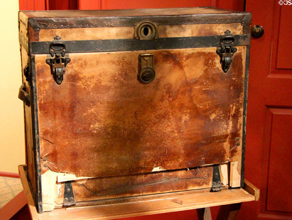 Portable desk used by Teddy Roosevelt's Calvary unit in Cuba at Buckhorn Museum. San Antonio, TX.