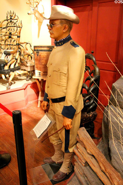 Representation of Teddy Roosevelt who recruited Rough Riders in San Antonio at the Menger Hotel & Buckhorn Saloon at Buckhorn Museum. San Antonio, TX.
