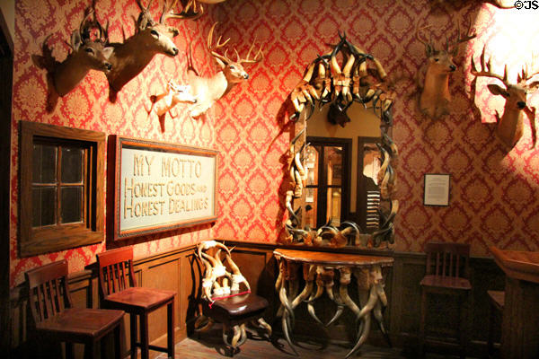 Buckhorn Saloon interior reproduced as it originally looked at Buckhorn Museum. San Antonio, TX.