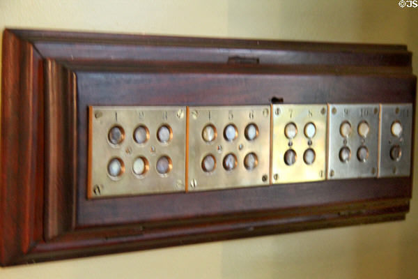 Push button light switches at Edward Steves Homestead Museum. San Antonio, TX.