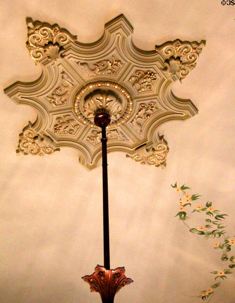 Ceiling molding at Edward Steves Homestead Museum. San Antonio, TX.