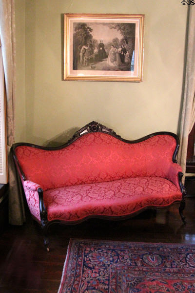 Sofa at Edward Steves Homestead Museum. San Antonio, TX.
