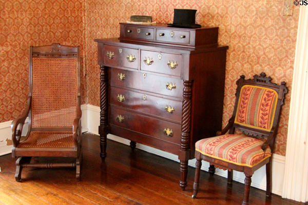 Dresser & chairs at Edward Steves Homestead Museum. San Antonio, TX.