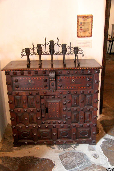 Antique Spanish chest at Spanish Governor's Palace. San Antonio, TX.