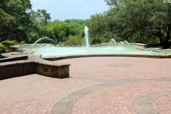 Garden fountain & terraces at McNay Art Museum. San Antonio, TX.