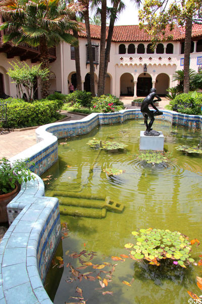 Courtyard fountain at McNay Art Museum. San Antonio, TX.