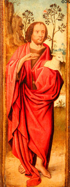 St John the Baptist painting (late 1400s) from Flanders at McNay Art Museum. San Antonio, TX.