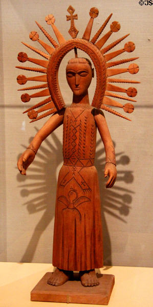 Nuestra Señora de la Luz sculpture (c1930) by José Dolores López of New Mexico at McNay Art Museum. San Antonio, TX.