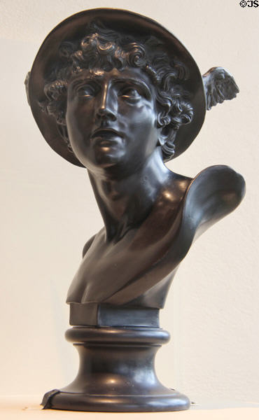 Wedgwood Pottery bust of Mercury (c1875-91) attrib. John Flaxman at McNay Art Museum. San Antonio, TX.