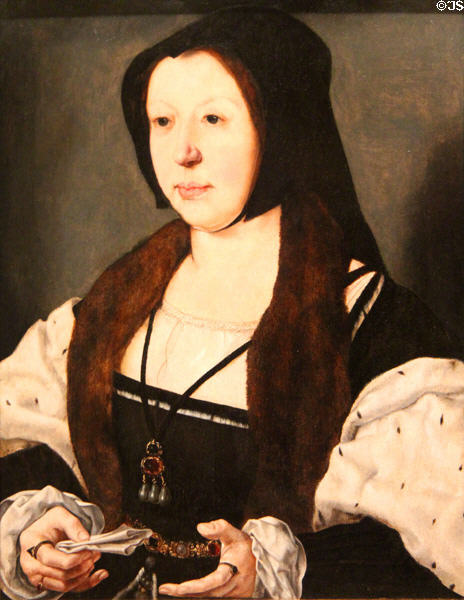 Portrait of Anna de Bergh, Marquee de Veere (c1530) by Jan Gossaert (aka Mabuse) at McNay Art Museum. San Antonio, TX.