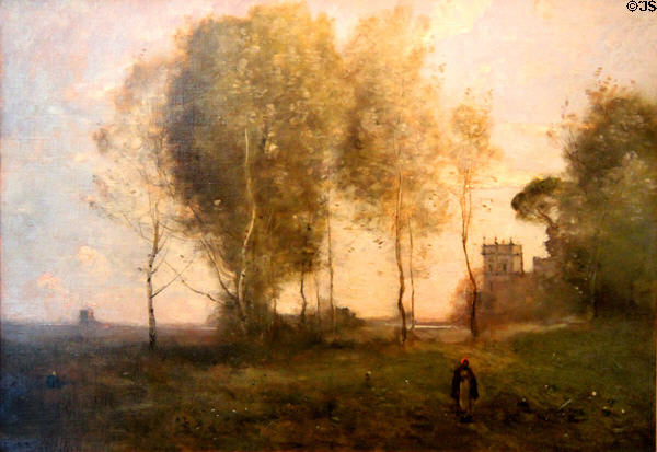 Villa of the Black Pines painting (1870) by Jean-Baptiste-Camile Corot at McNay Art Museum. San Antonio, TX.