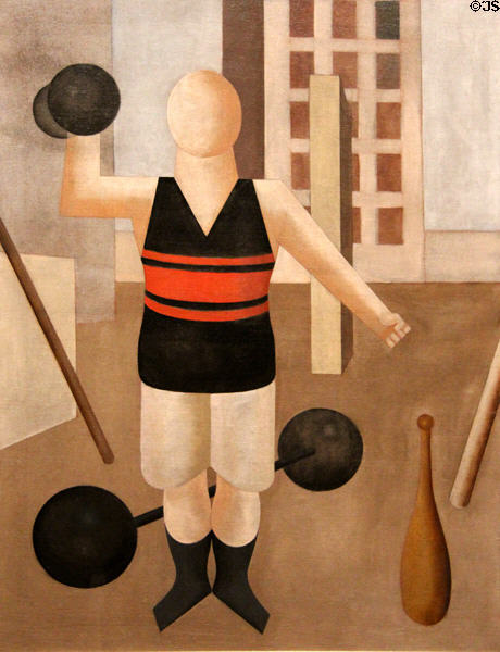 The Gymnast painting (c1922) by George Grosz at McNay Art Museum. San Antonio, TX.