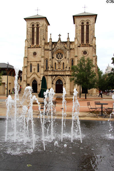 San Fernando Cathedral (Nuestra Senora de la Candelaria y Guadalupe) (1738 & 1868). San Antonio, TX. Style: Colonial, Gothic. Architect: Francois P. Giraud & Leo Dielman. On National Register.