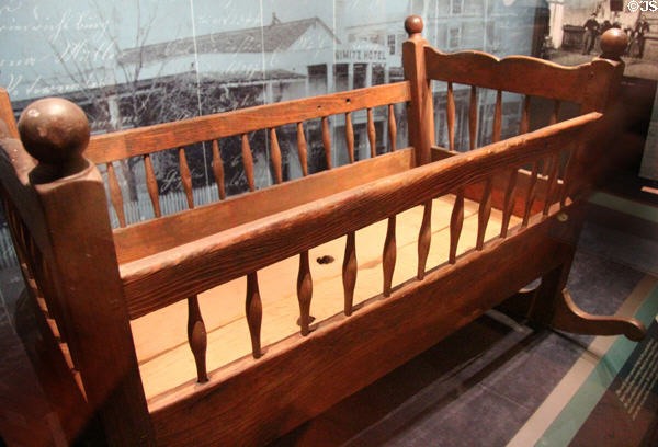 Crib used by infant Chester W. Nimitz at Admiral Nimitz Museum. Fredericksburg, TX.