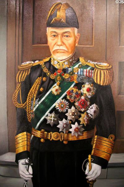 Portrait of Japanese Admiral Heihachiro Togo (1848-1934) at National Museum of the Pacific War. Fredericksburg, TX.