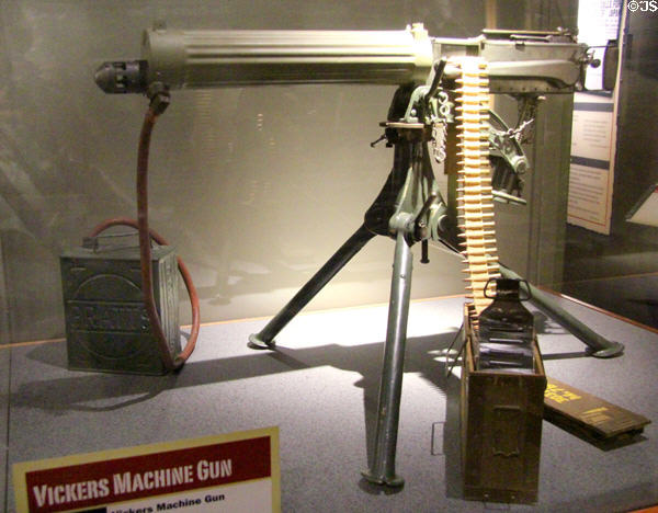 Vickers Machine Gun MK I (introduced 1912) used in both World Wars at National Museum of the Pacific War. Fredericksburg, TX.
