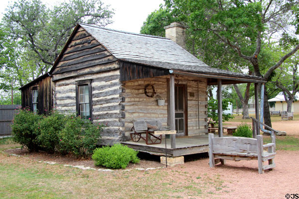 Walton-Smith log cabin (c1880) at Pioneer Museum. Fredericksburg, TX.