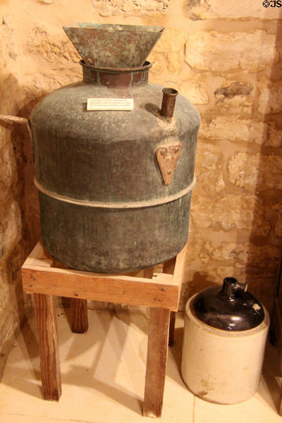 Whisky still (1855) from Germany used during Civil War at Pioneer Museum. Fredericksburg, TX.