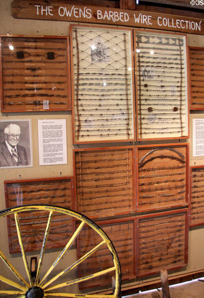 Barbed wire collection at Pioneer Museum. Fredericksburg, TX.