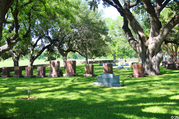Johnson family cemetery at LBJ Ranch. Stonewall, TX.