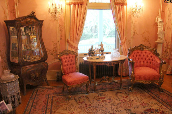 Pink parlor in McFaddin-Ward House. Beaumont, TX.
