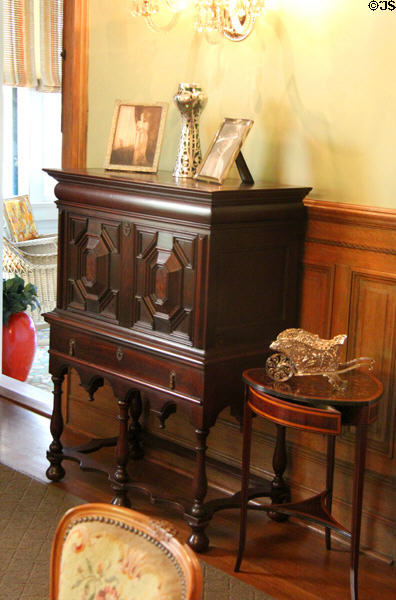 Furnishings in library at McFaddin-Ward House. Beaumont, TX.