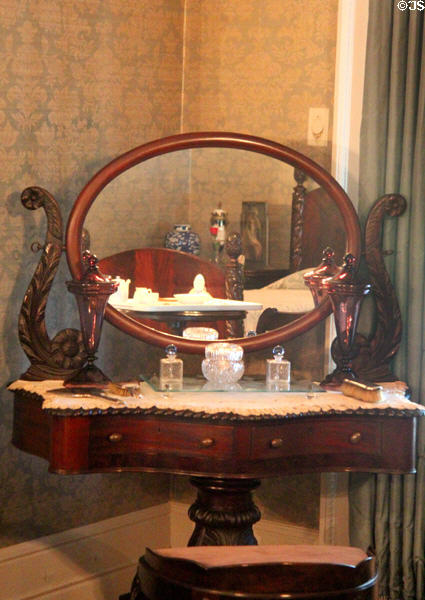 Dressing table in bedroom at McFaddin-Ward House. Beaumont, TX.