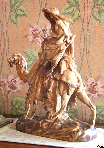 Art Nouveau ceramic camel statue at McFaddin-Ward House. Beaumont, TX.