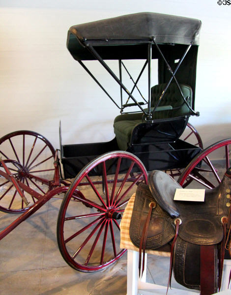 End-Spring Buggy (c1908) by Gregg Carriage Co. of Philadelphia in carriage house at McFaddin-Ward House. Beaumont, TX.