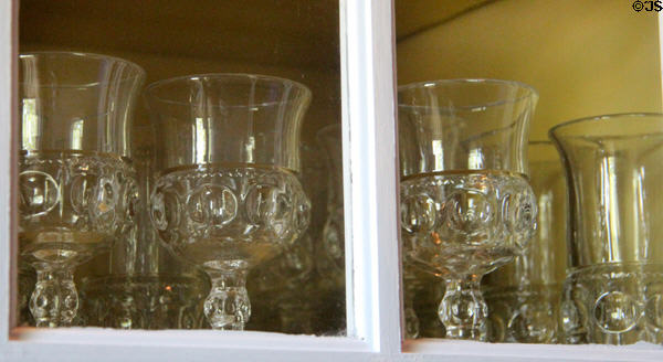 Kings Crown glassware at Chambers House Museum. Beaumont, TX.