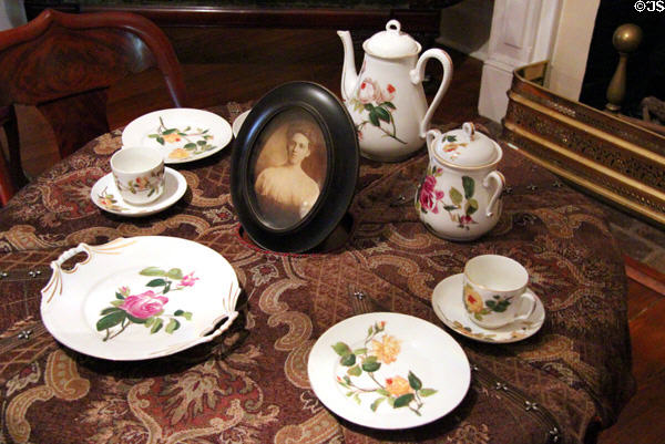 Porcelain tea service used by Napier family at Earle-Napier-Kinnard House. Waco, TX.
