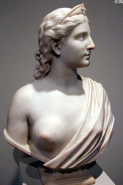 Faith marble bust (c1866-7) by Hiram Powers at Dallas Museum of Art. Dallas, TX.