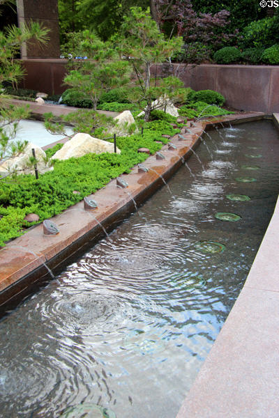 Oriental water gardens of Trammell Crow Center. Dallas, TX.
