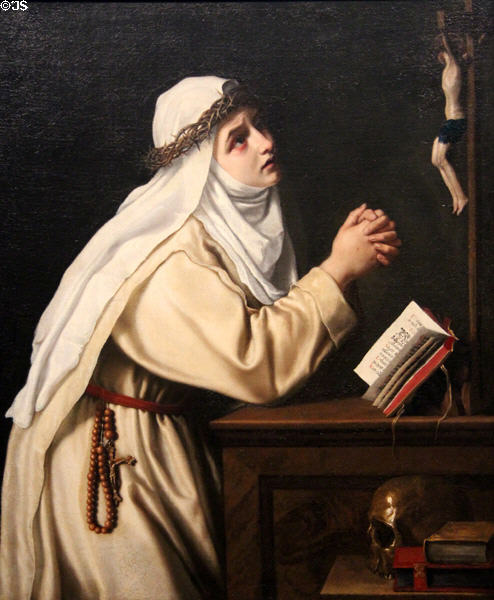 St Catherine of Siena painting (1612-8) by Cristofano Allori at Dallas Museum of Art. Dallas, TX.