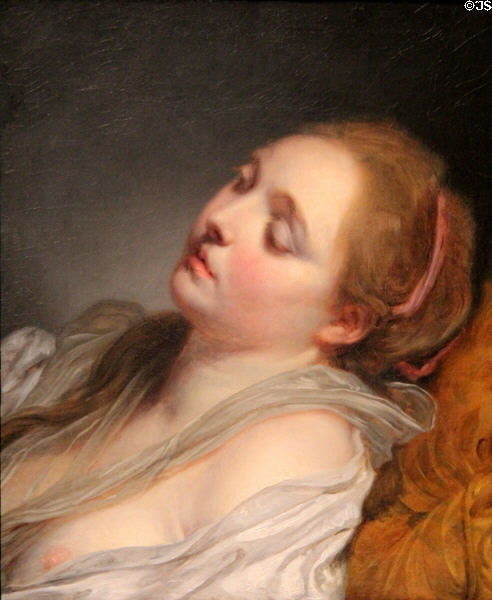 The Dreamer painting (c1765-9) by Jean-Baptiste Greuze at Dallas Museum of Art. Dallas, TX.