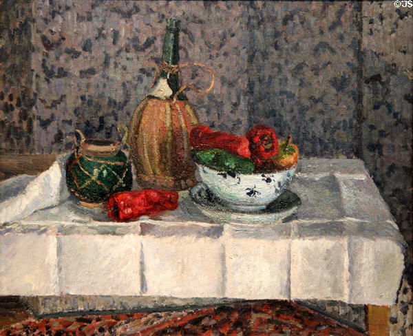 Still Life with Spanish Peppers painting (1899) by Camille Pissarro at Dallas Museum of Art. Dallas, TX.