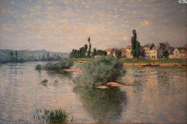 The Seine at Lavacourt painting (1880) by Claude Monet at Dallas Museum of Art. Dallas, TX.