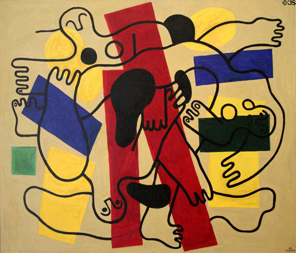 The Divers painting (1942) by Fernand Léger at Dallas Museum of Art. Dallas, TX.