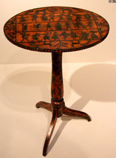 Pine candle stand (c1830-50) by American Goodgeon at Dallas Museum of Art. Dallas, TX.