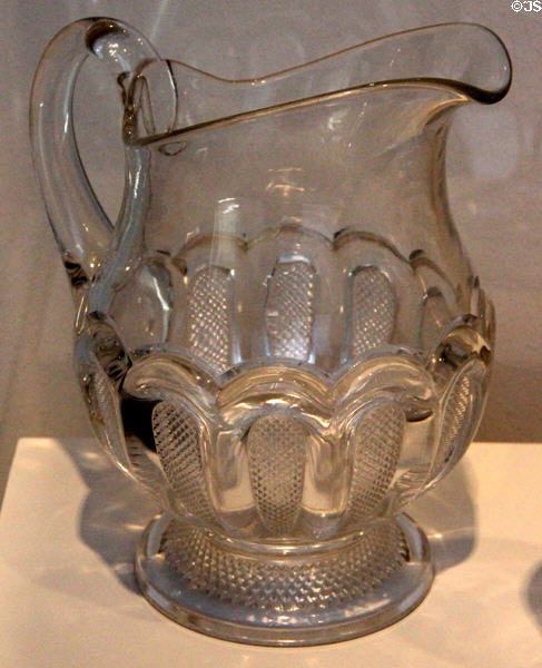 Texas pattern pitcher (c1870) by United States Glass Co., Pittsburgh, PA at Dallas Museum of Art. Dallas, TX.