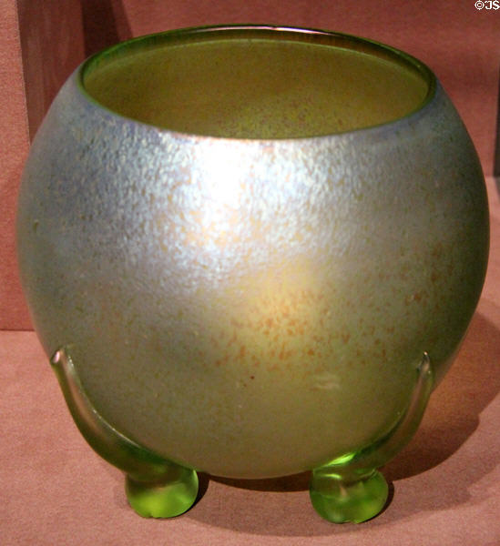 Glass vase (c1900) attrib. Koloman Moser of Austria at Dallas Museum of Art. Dallas, TX.